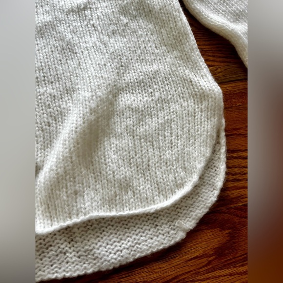 Wooden Ships SNOW cowl neck turtleneck chunky sweater XS Small - white and gray - Picture 5 of 10